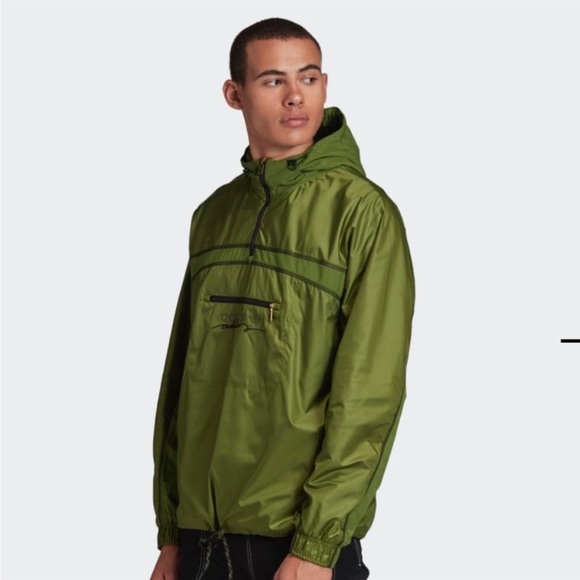 Mens large adidas green pullover jacket - Picture 3 of 10